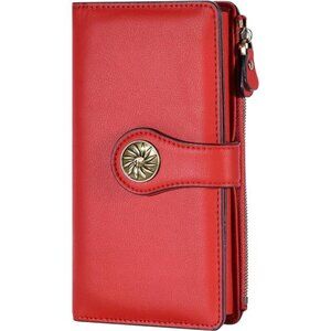 Genuine Leather Clutch Wallet Multi Card Organizer